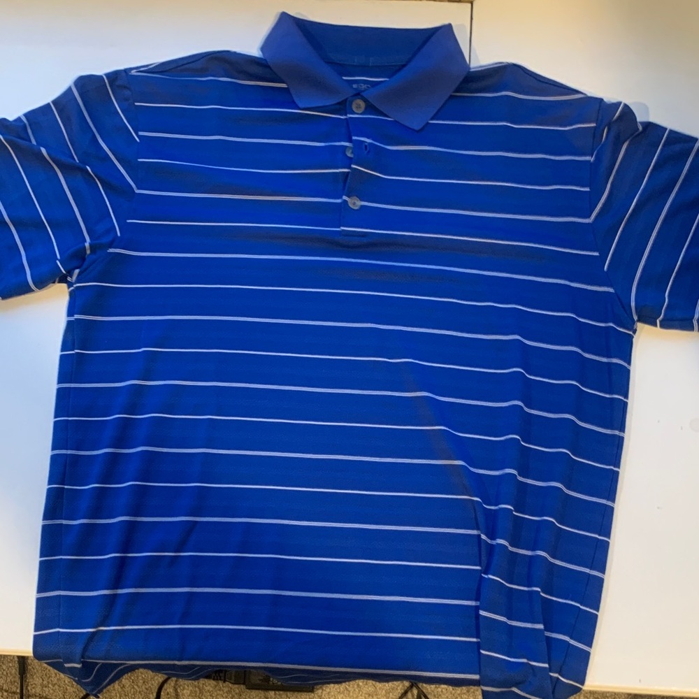 Men's Nike Blue Striped Polo Shirt